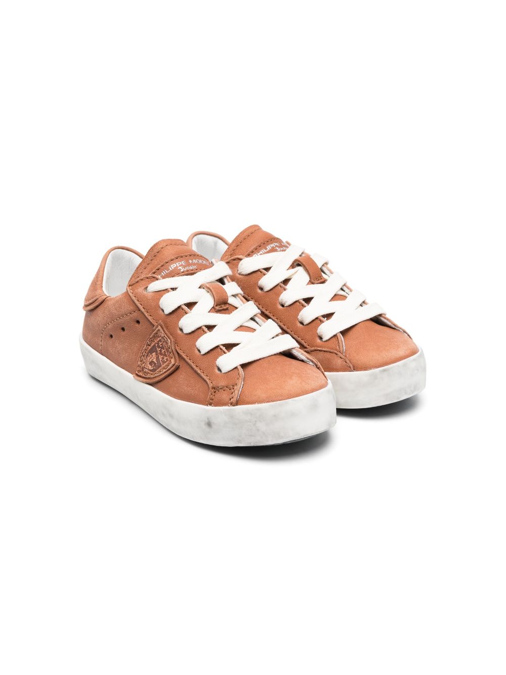 Philippe Model Kids logo-patch low-top sneakers - Brown von Philippe Model Kids