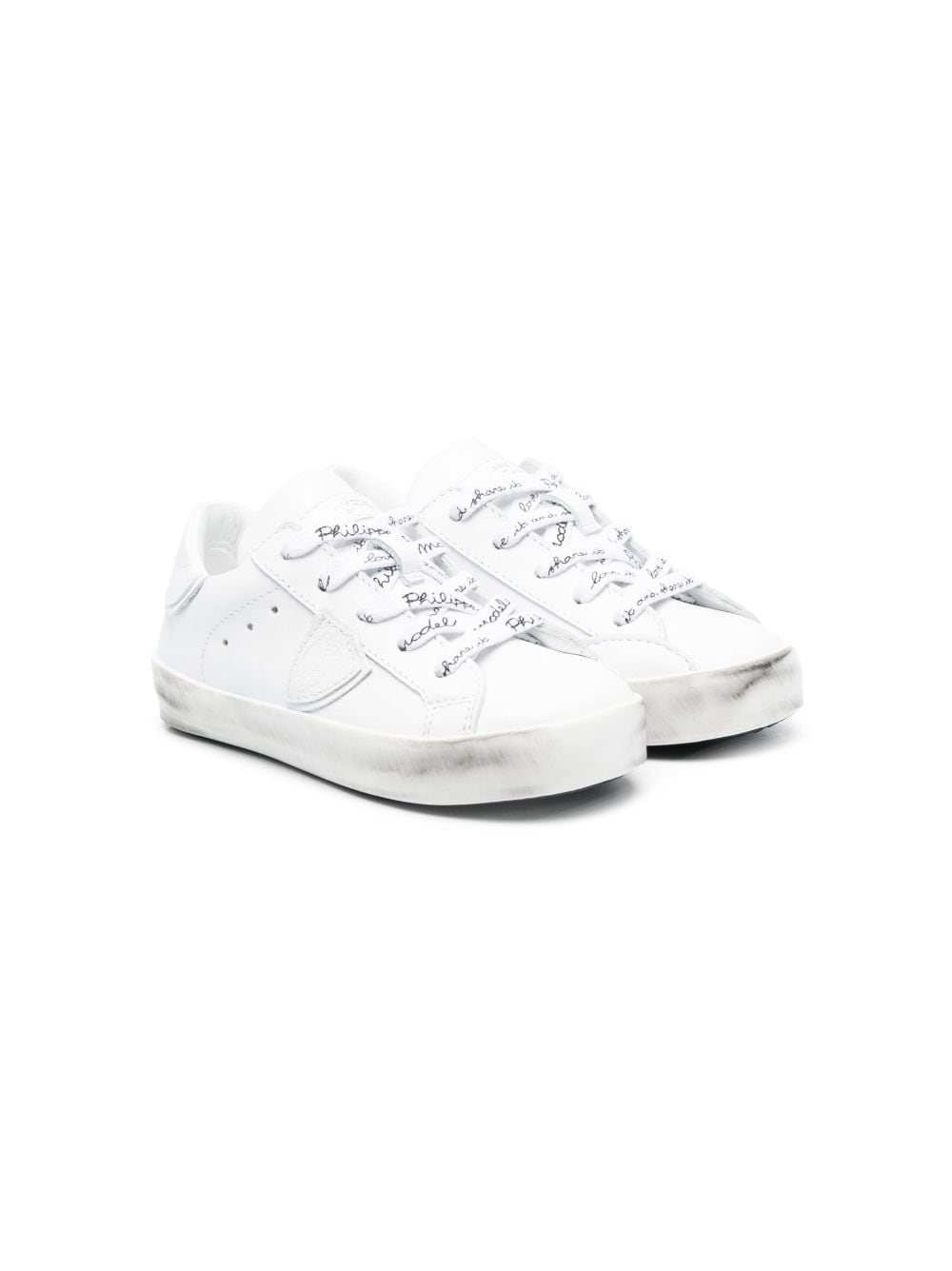 Philippe Model Kids logo-patch low-top sneakers - White von Philippe Model Kids