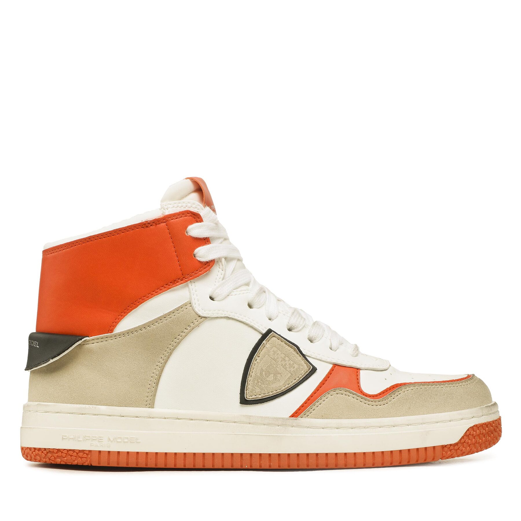 Sneakers Philippe Model Lyon High LYHU CX28 Blanc Orange von Philippe Model