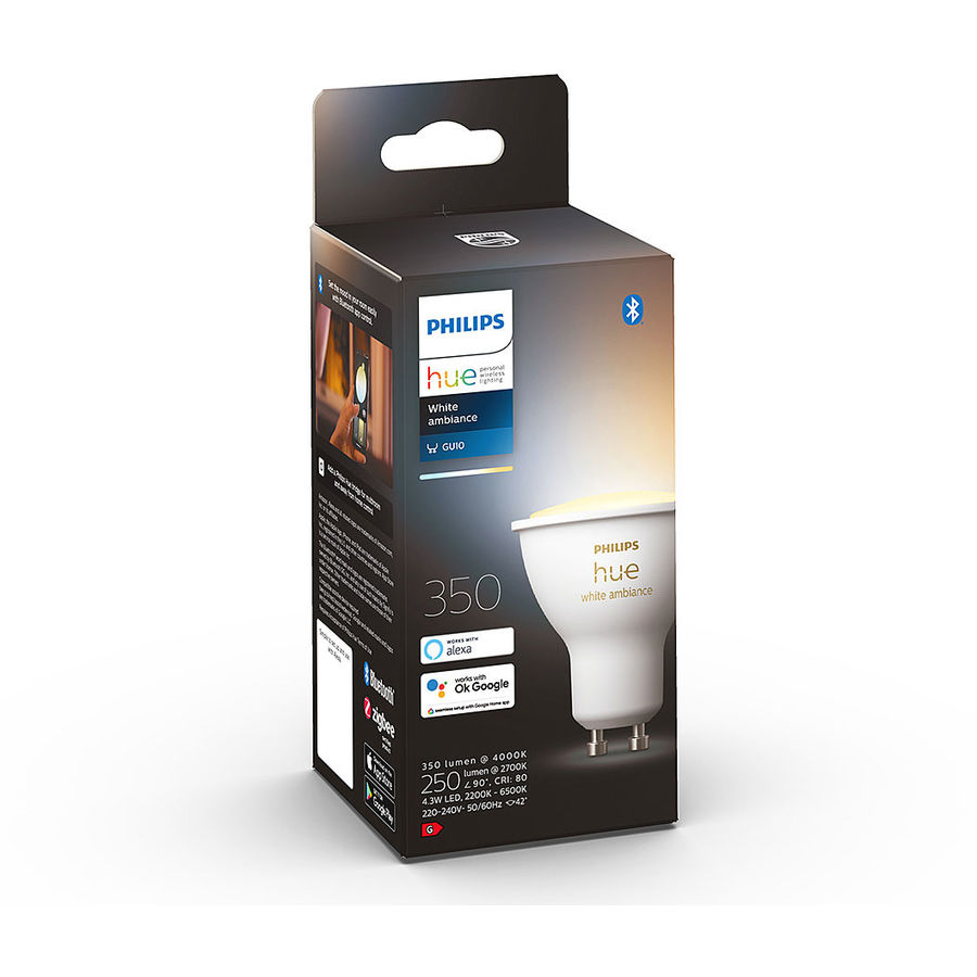 Philips Hue Philips Hue GU10 Lampe LED Ambiance Blanche 4.3 W Philips Hue Philips Hue GU10 Lampe LED Ambiance Blanche 4.3 W von Philips Hue