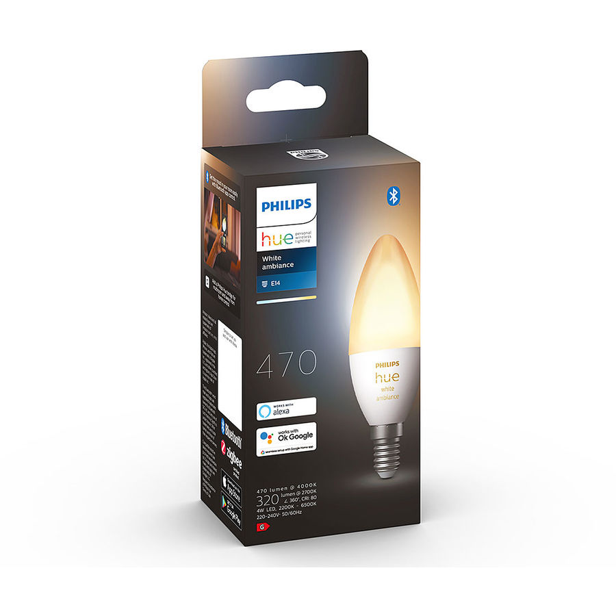 Philips Hue Philips Hue LED E14 Ambiance Blanche Bougie 4 W Philips Hue Philips Hue LED E14 Ambiance Blanche Bougie 4 W von Philips Hue