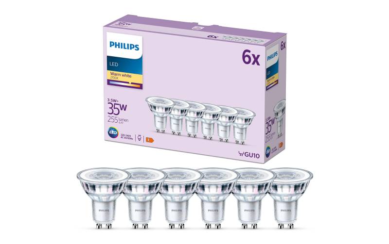 Philips LED-Leuchtmittel »(35W), 3.5W, GU10, Wa«, GU10, Warmweiss von Philips