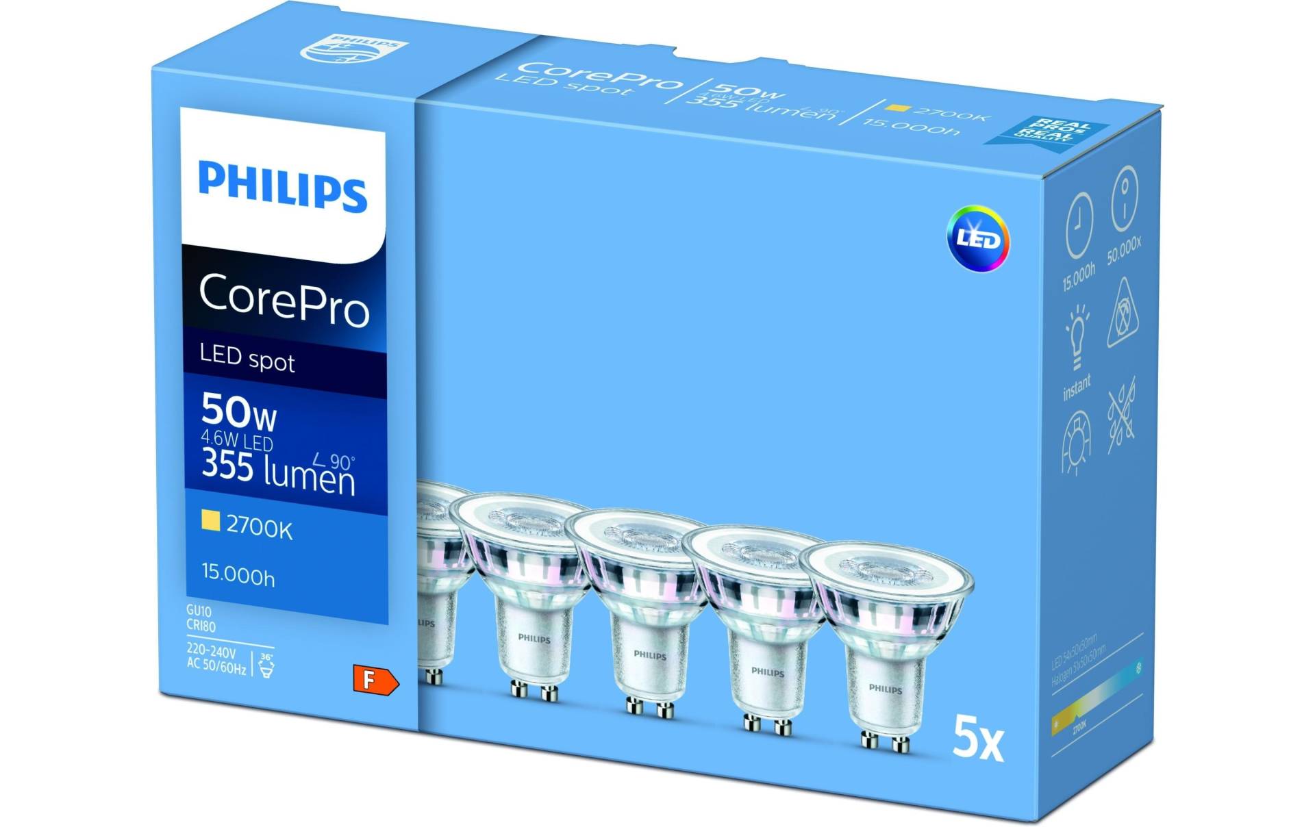 Philips LED-Leuchtmittel »Lampe CorePro«, GU10, Warmweiss von Philips