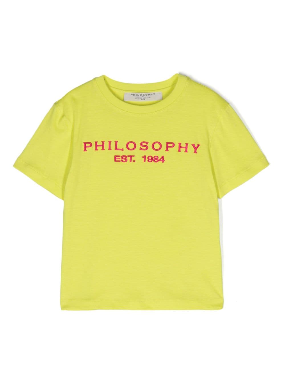 Philosophy Di Lorenzo Serafini Kids logo-embroidered cotton t-shirt - Green von Philosophy Di Lorenzo Serafini Kids