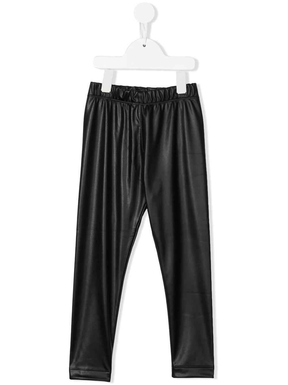 Philosophy Di Lorenzo Serafini Kids logo-embroidered leather-effect pants - Black von Philosophy Di Lorenzo Serafini Kids