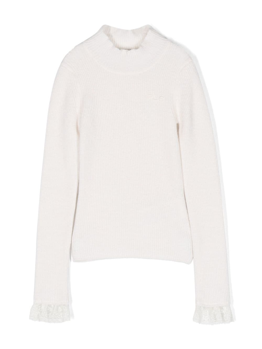 Philosophy Di Lorenzo Serafini Kids mock-neck ribbed-knit jumper - White von Philosophy Di Lorenzo Serafini Kids