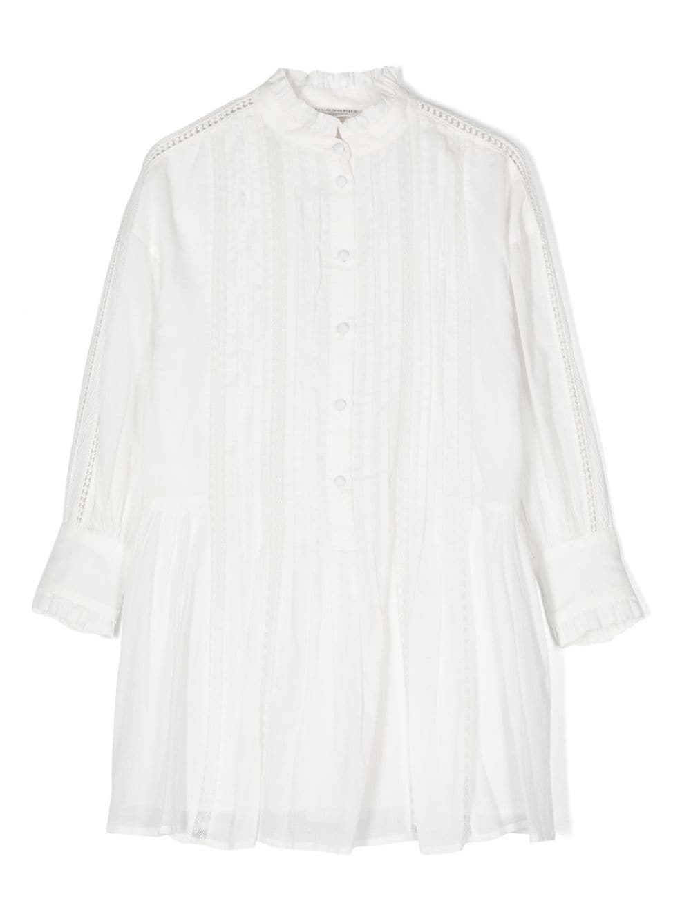 Philosophy Di Lorenzo Serafini Kids pintuck-detail cotton dress - White von Philosophy Di Lorenzo Serafini Kids