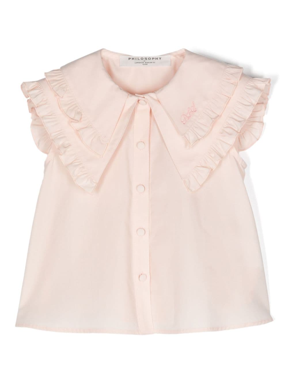 Philosophy Di Lorenzo Serafini Kids ruffle-detail poplin blouse - Pink von Philosophy Di Lorenzo Serafini Kids