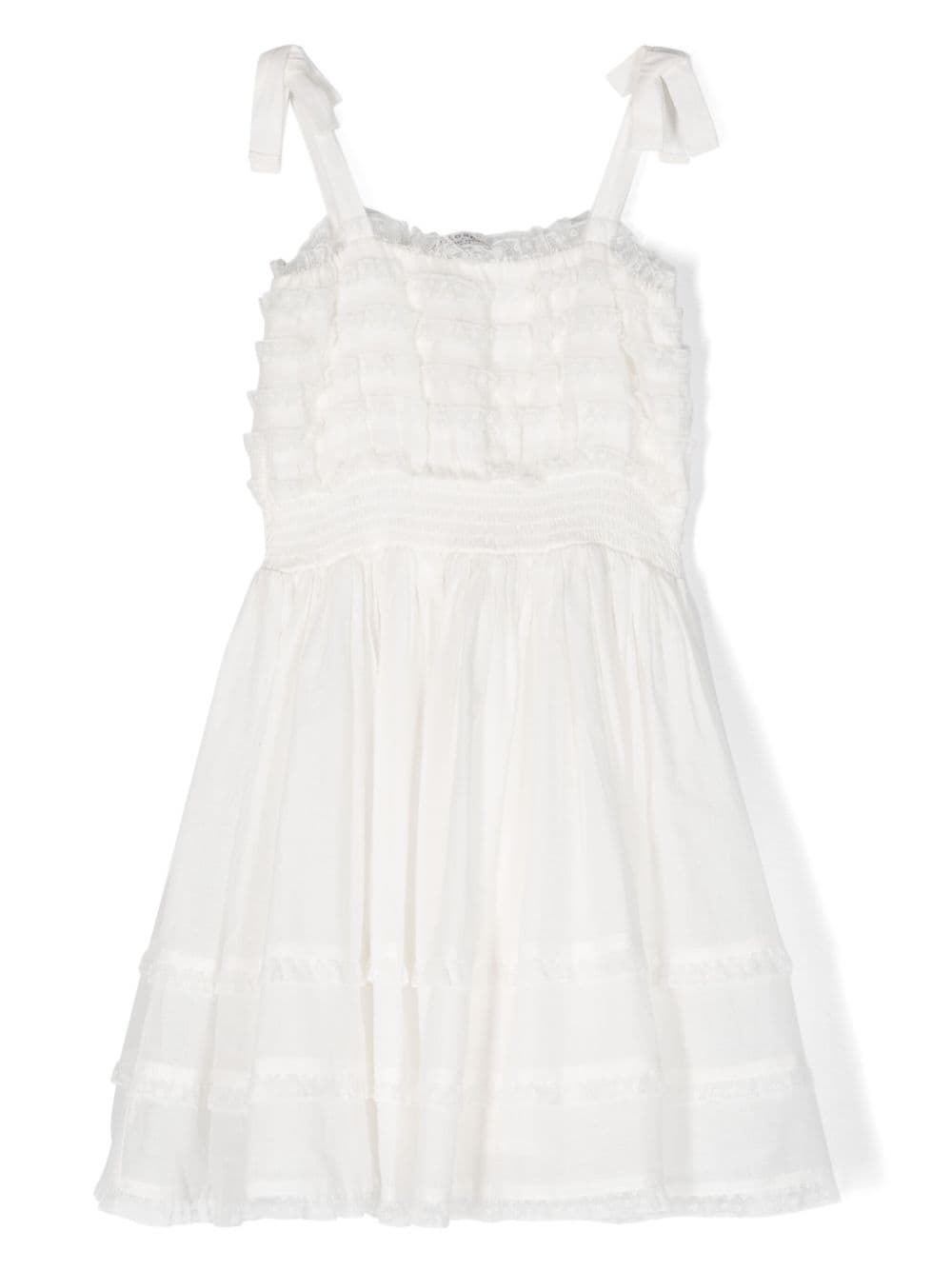 Philosophy Di Lorenzo Serafini Kids ruffled cotton minidress - White von Philosophy Di Lorenzo Serafini Kids