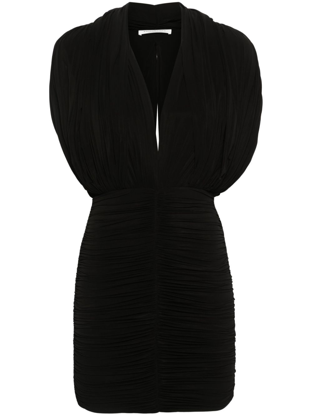 Philosophy Di Lorenzo Serafini V-neck ruched dress - Black von Philosophy Di Lorenzo Serafini