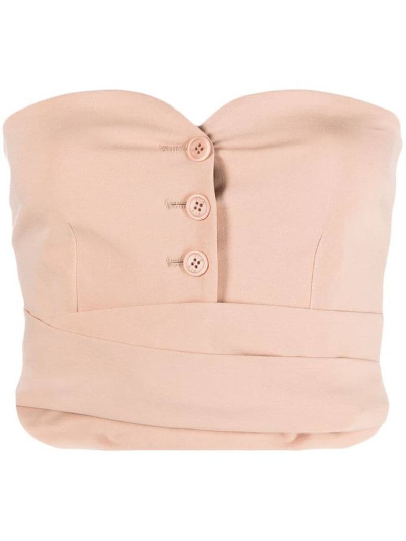 Philosophy Di Lorenzo Serafini bustier stretch-cotton crop top - Pink von Philosophy Di Lorenzo Serafini