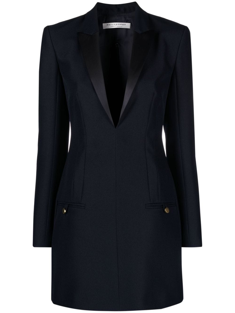 Philosophy Di Lorenzo Serafini grain-de-poudre blazer minidress - Blue von Philosophy Di Lorenzo Serafini