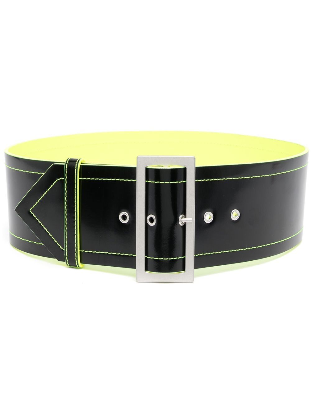 Philosophy Di Lorenzo Serafini contrast wide-buckle belt - Black von Philosophy Di Lorenzo Serafini