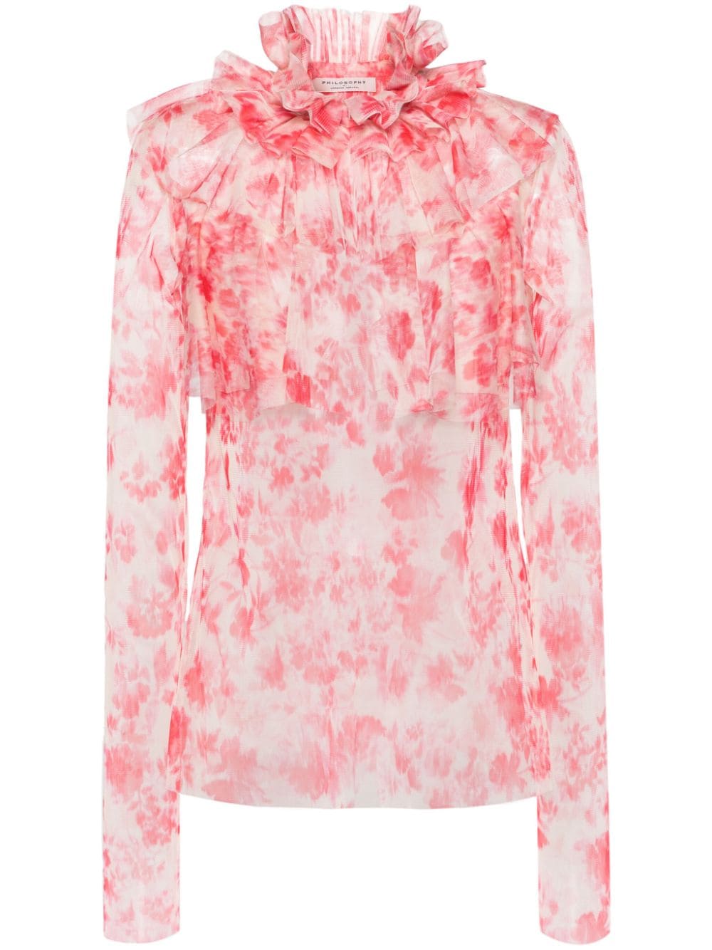 Philosophy Di Lorenzo Serafini floral-print tulle blouse - Pink von Philosophy Di Lorenzo Serafini