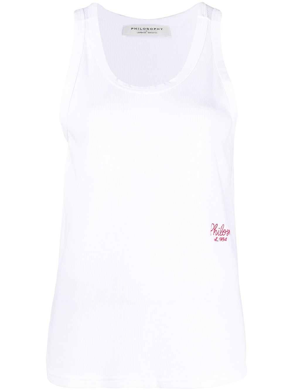 Philosophy Di Lorenzo Serafini logo-embroidered tank top - White von Philosophy Di Lorenzo Serafini