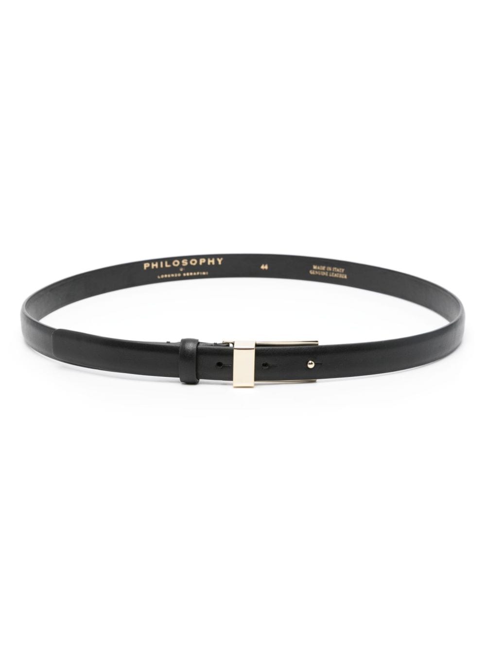 Philosophy Di Lorenzo Serafini logo-engraved leather belt - Black von Philosophy Di Lorenzo Serafini