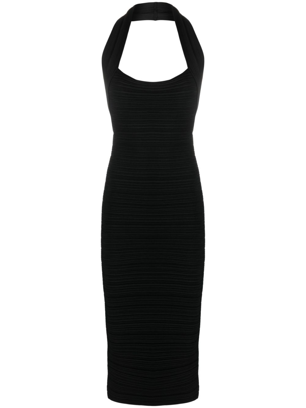 Philosophy Di Lorenzo Serafini ribbed halterneck midi dress - Black von Philosophy Di Lorenzo Serafini