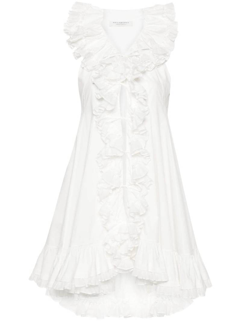 Philosophy Di Lorenzo Serafini ruffled babydoll dress - White von Philosophy Di Lorenzo Serafini