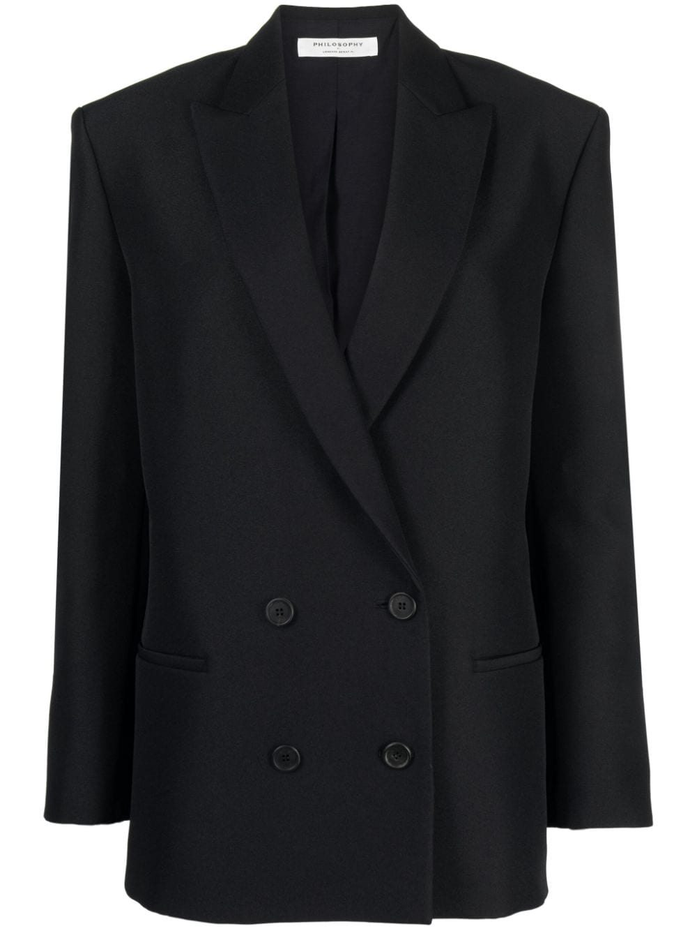 Philosophy Di Lorenzo Serafini notched-lapel double-breasted blazer - Black von Philosophy Di Lorenzo Serafini