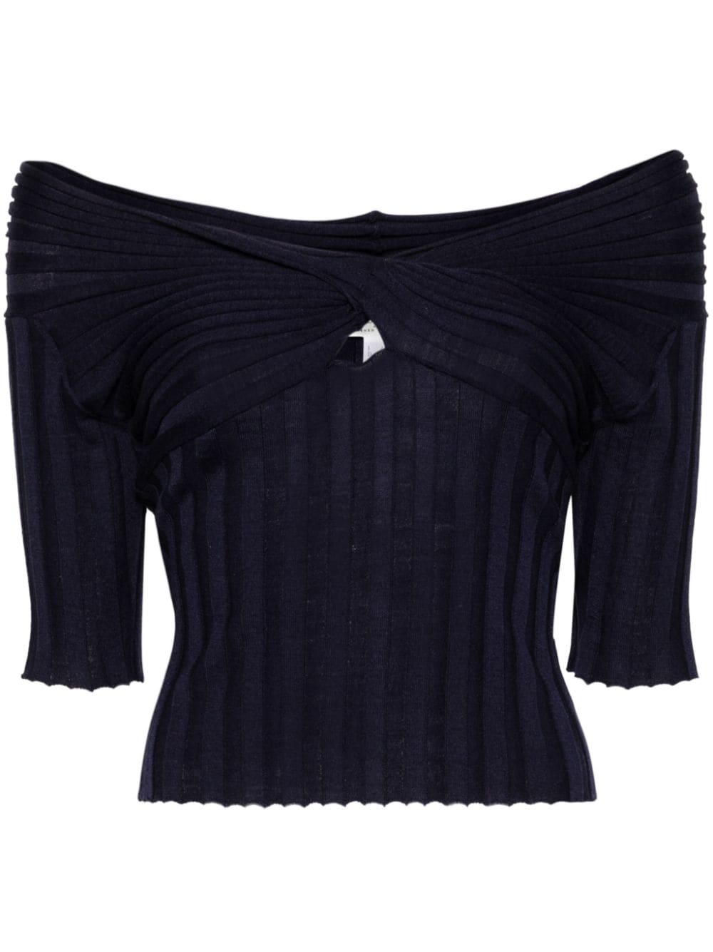 Philosophy Di Lorenzo Serafini twisted ribbed-knit T-shirt - Blue von Philosophy Di Lorenzo Serafini