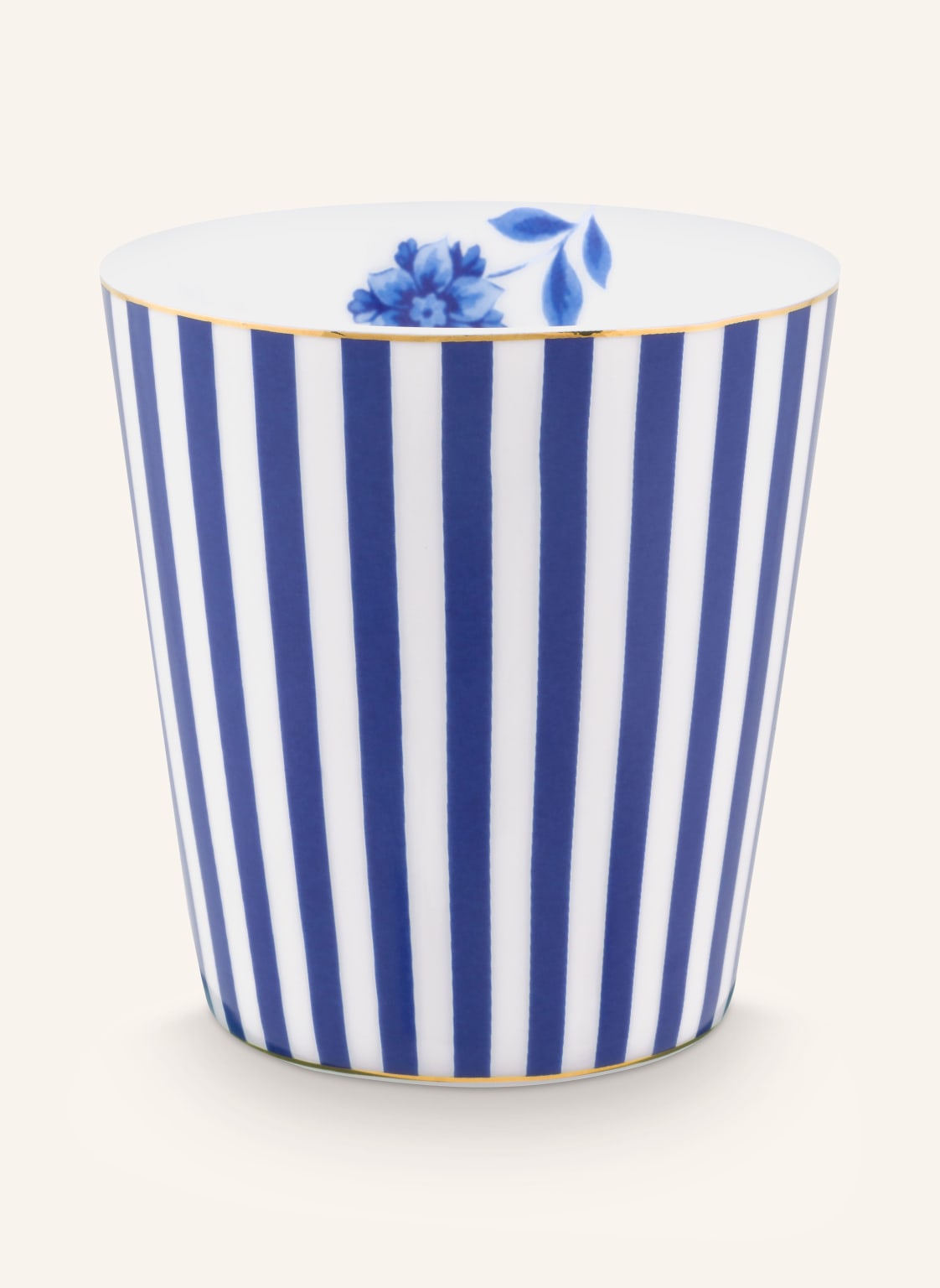 Pip Studio Set Royal Stripes: Becher Und Teebeutelablage blau von PiP Studio