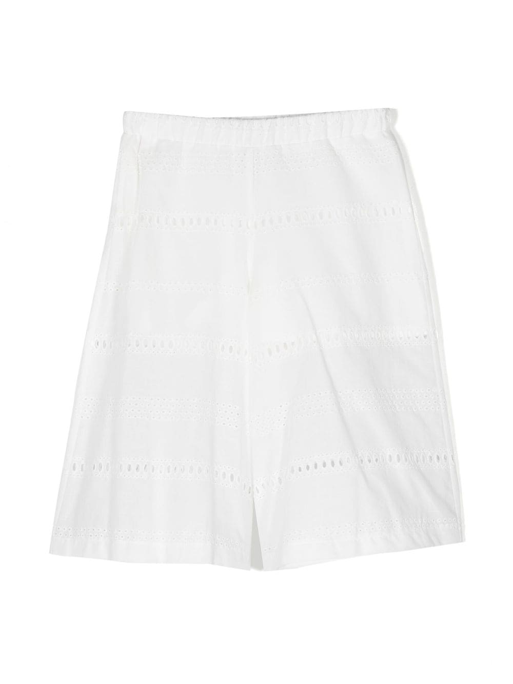 Piccola Ludo broderie-anglaise cotton trousers - White von Piccola Ludo