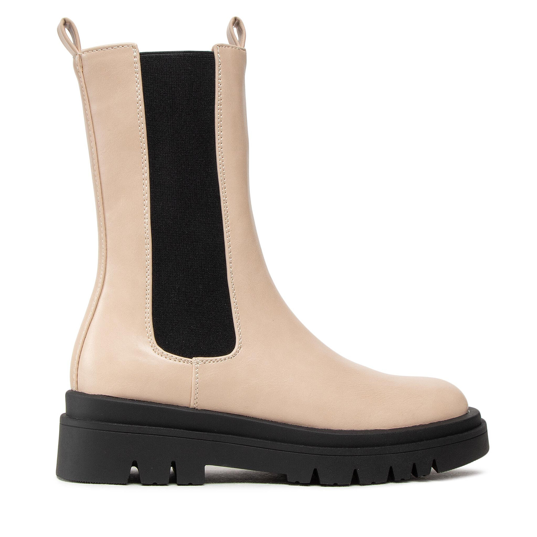 Klassische Stiefeletten Pieces Pctia Chelsea Boot 17124312 Beige/Black von Pieces