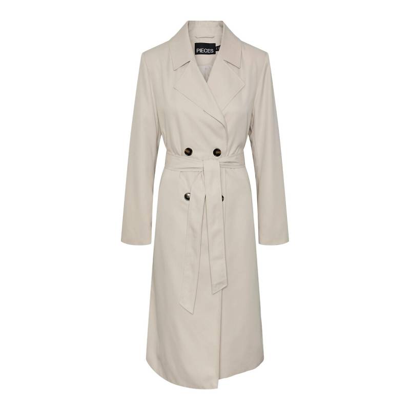 Langer Trenchcoat mit Bindegürtel von Pieces