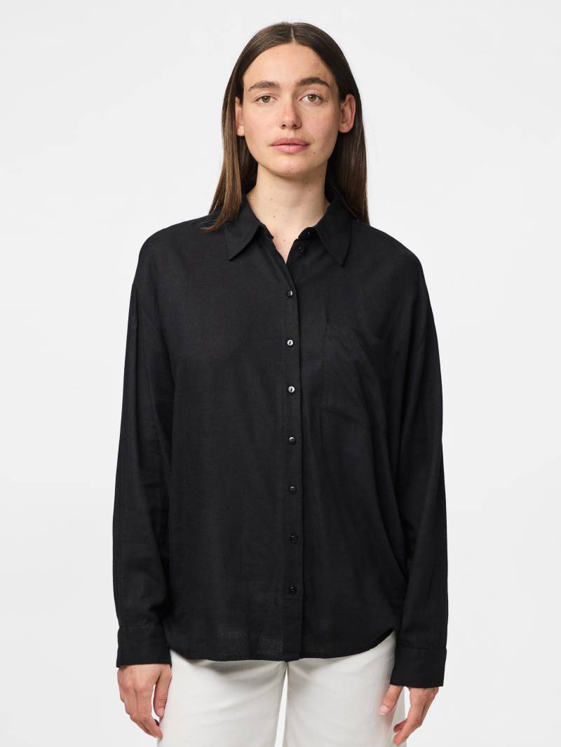 pieces Hemdbluse »PCPIA LS LOOSE SHIRT WVN NOOS«, mit Leinen von Pieces