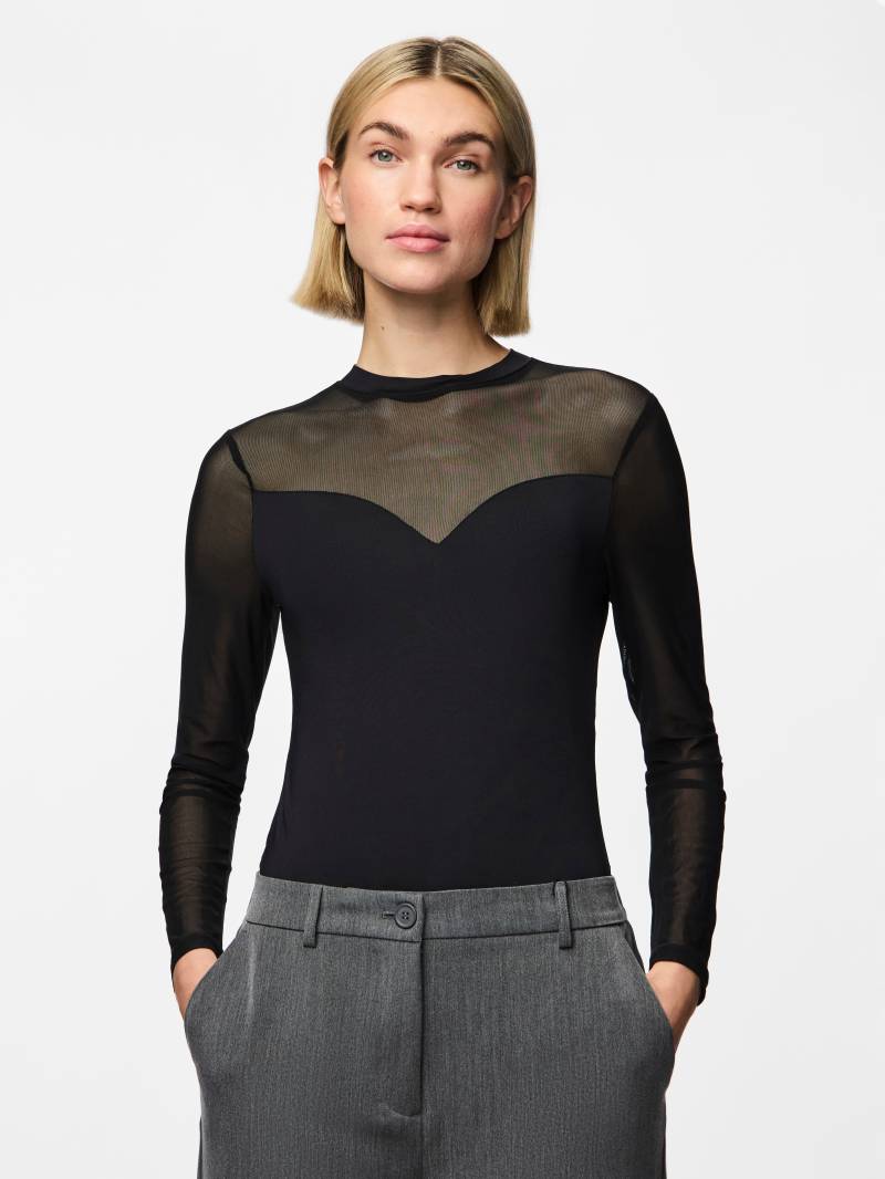 pieces Langarmbody »PCMILLY LS MESH BODYSTOCKING NOOS« von Pieces