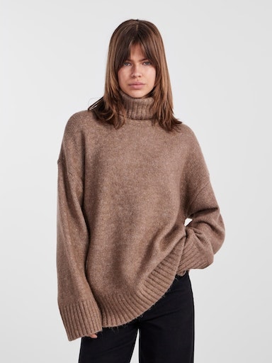 pieces Rollkragenpullover »PCNANCY LS LOOSE ROLL NECK KNIT NOOS BC« von Pieces