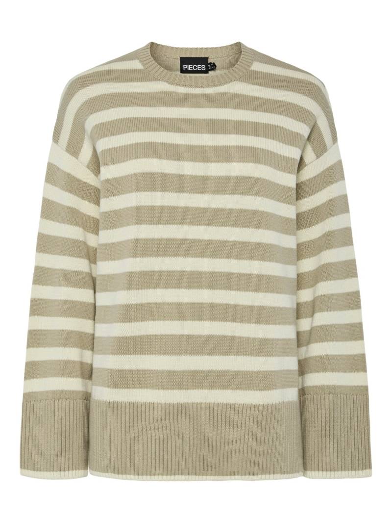 pieces Rundhalspullover »PCAVA LS O-NECK SLIT KNIT NOOS« von Pieces
