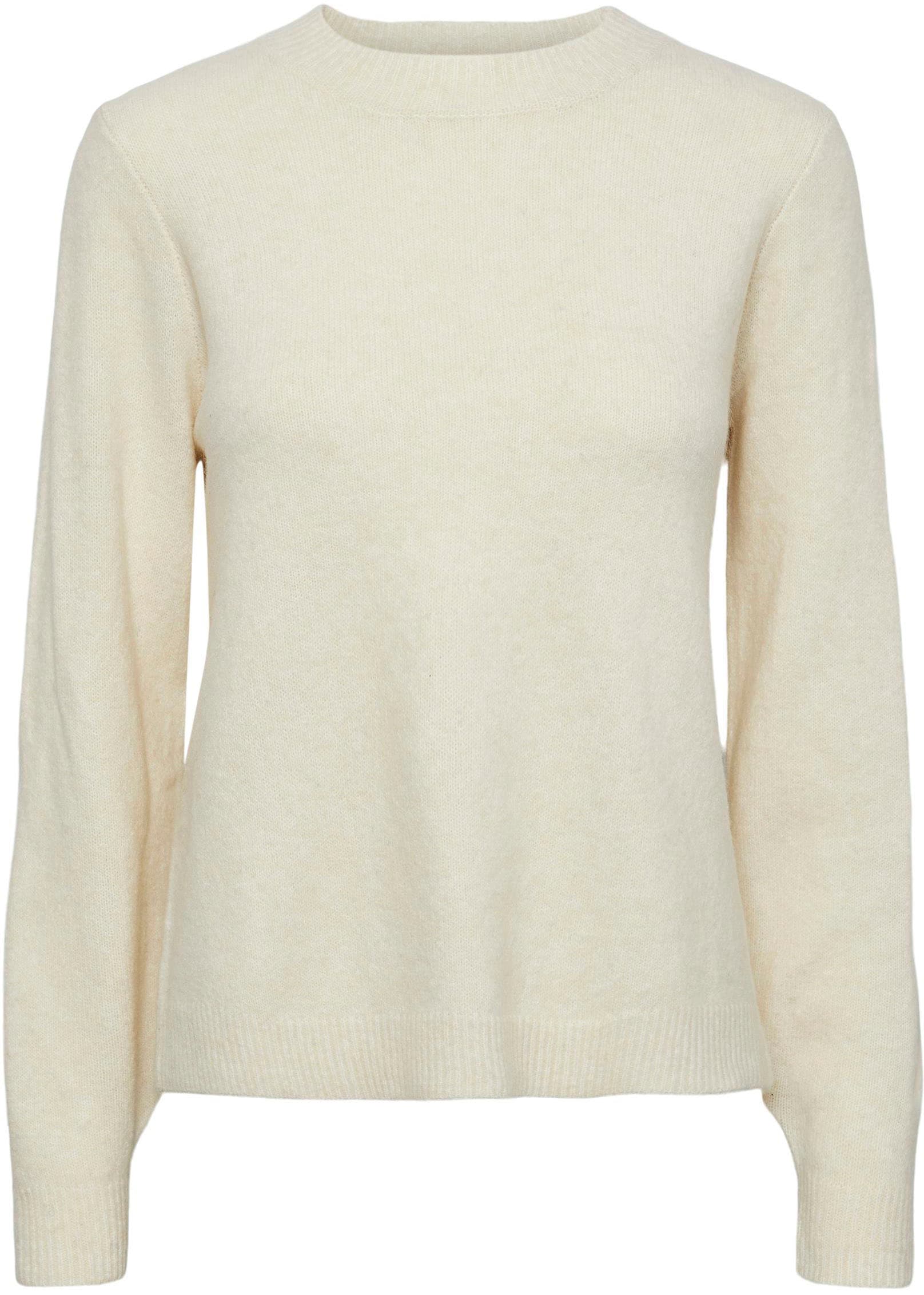 pieces Rundhalspullover »PCJANITA LS O-NECK WOOL KNIT« von Pieces