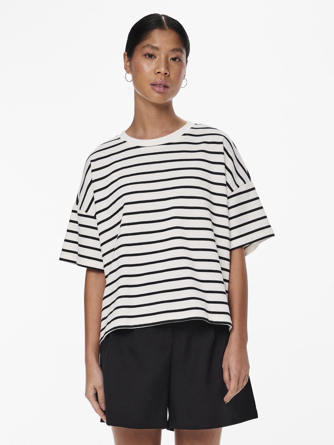 pieces Sweatshirt »PCCHILLI SUMMER 2/4 SWEAT STRIPE NOOS BC« von Pieces