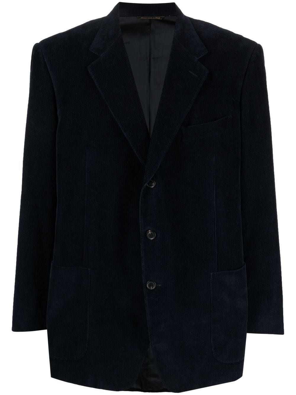 Pierre Cardin Pre-Owned 1980s notch lapels velvet blazer - Blue von Pierre Cardin Pre-Owned