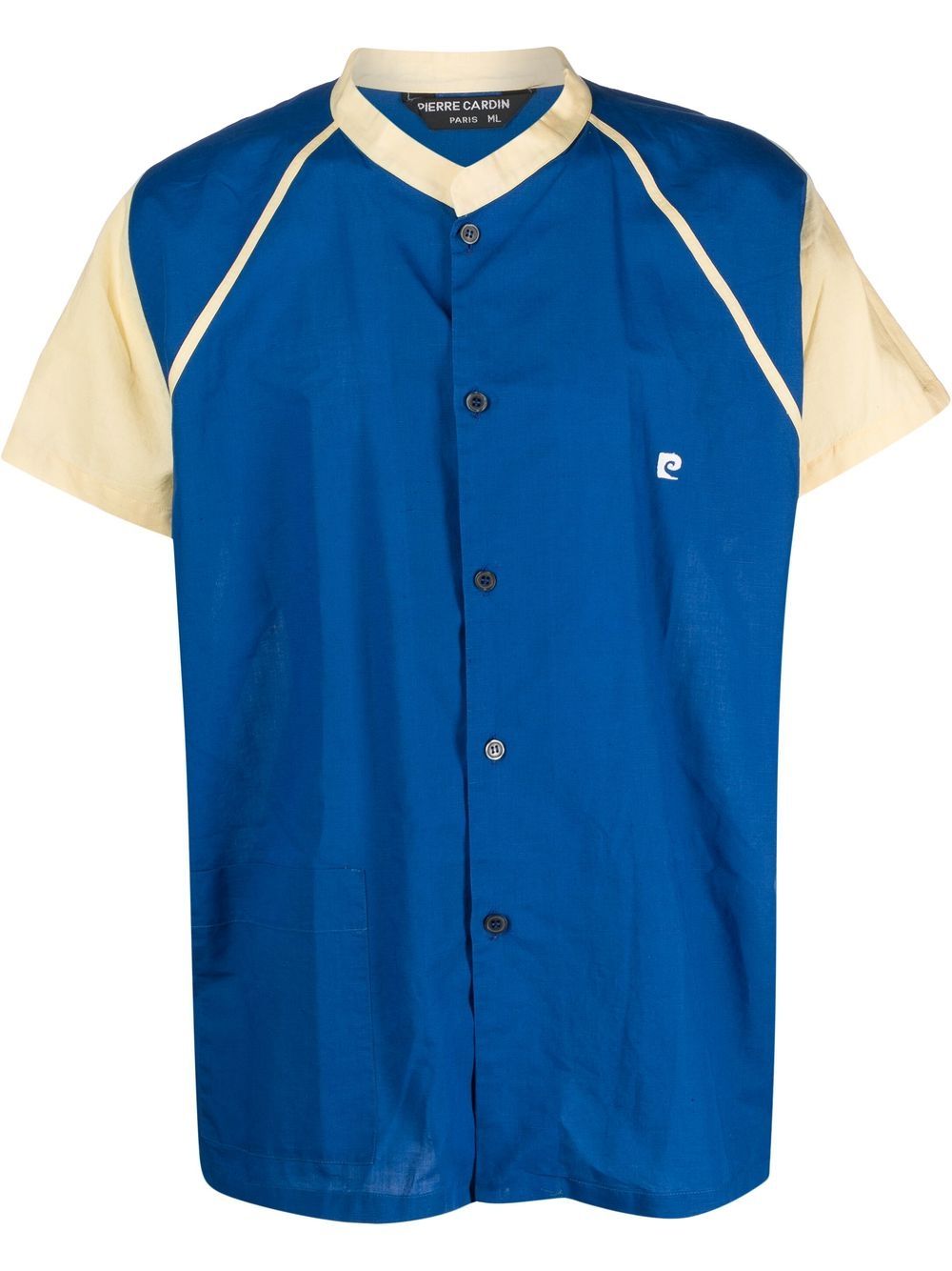 Pierre Cardin Pre-Owned 1980s piping detailing short-sleeved shirt - Blue von Pierre Cardin Pre-Owned