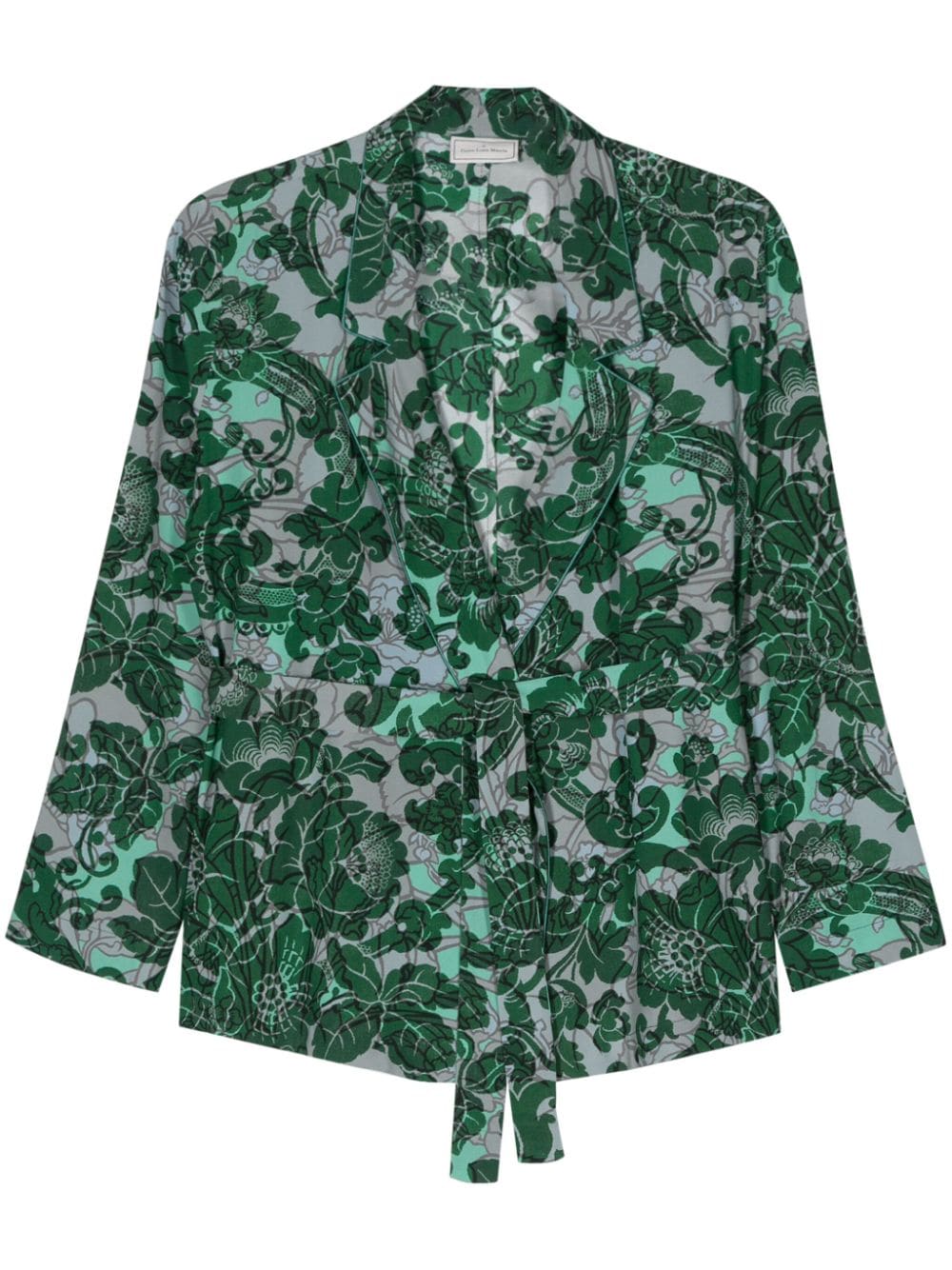 Pierre-Louis Mascia Adanastr floral-print belted blazer - Green von Pierre-Louis Mascia