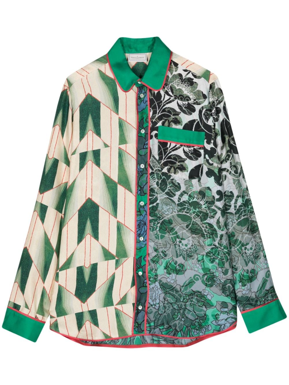 Pierre-Louis Mascia Aloe silk shirt - Green von Pierre-Louis Mascia