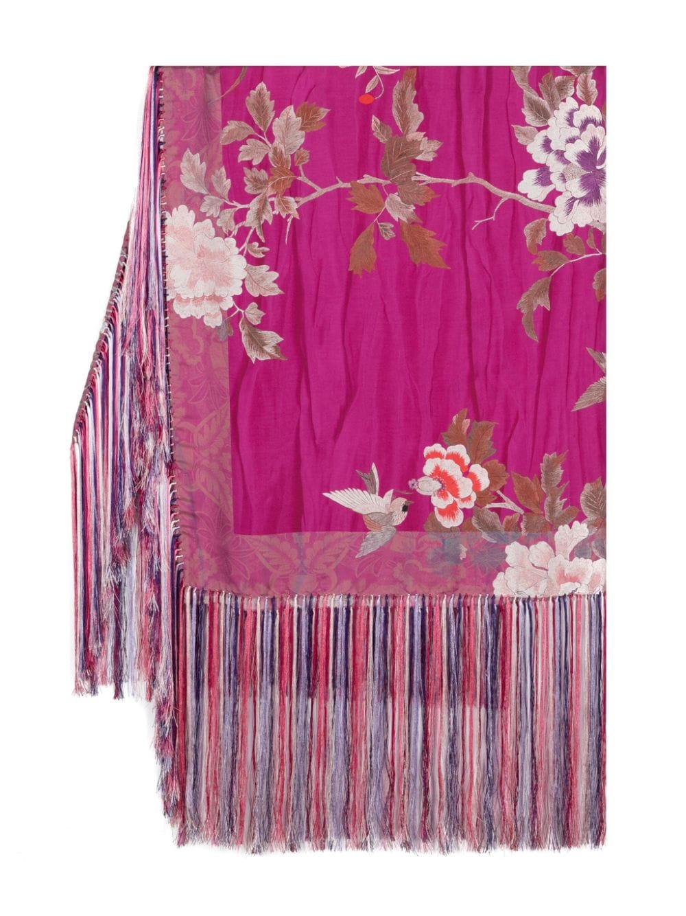 Pierre-Louis Mascia Aloeuw fringed silk shawl - Purple von Pierre-Louis Mascia