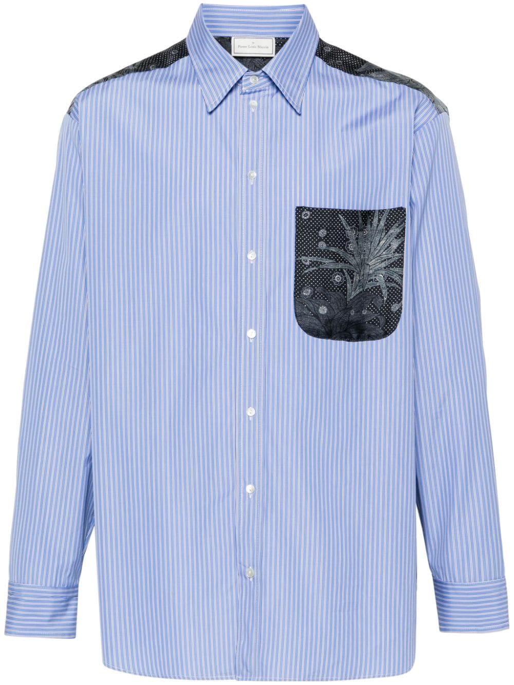 Pierre-Louis Mascia Alotho patchwork shirt - Blue von Pierre-Louis Mascia