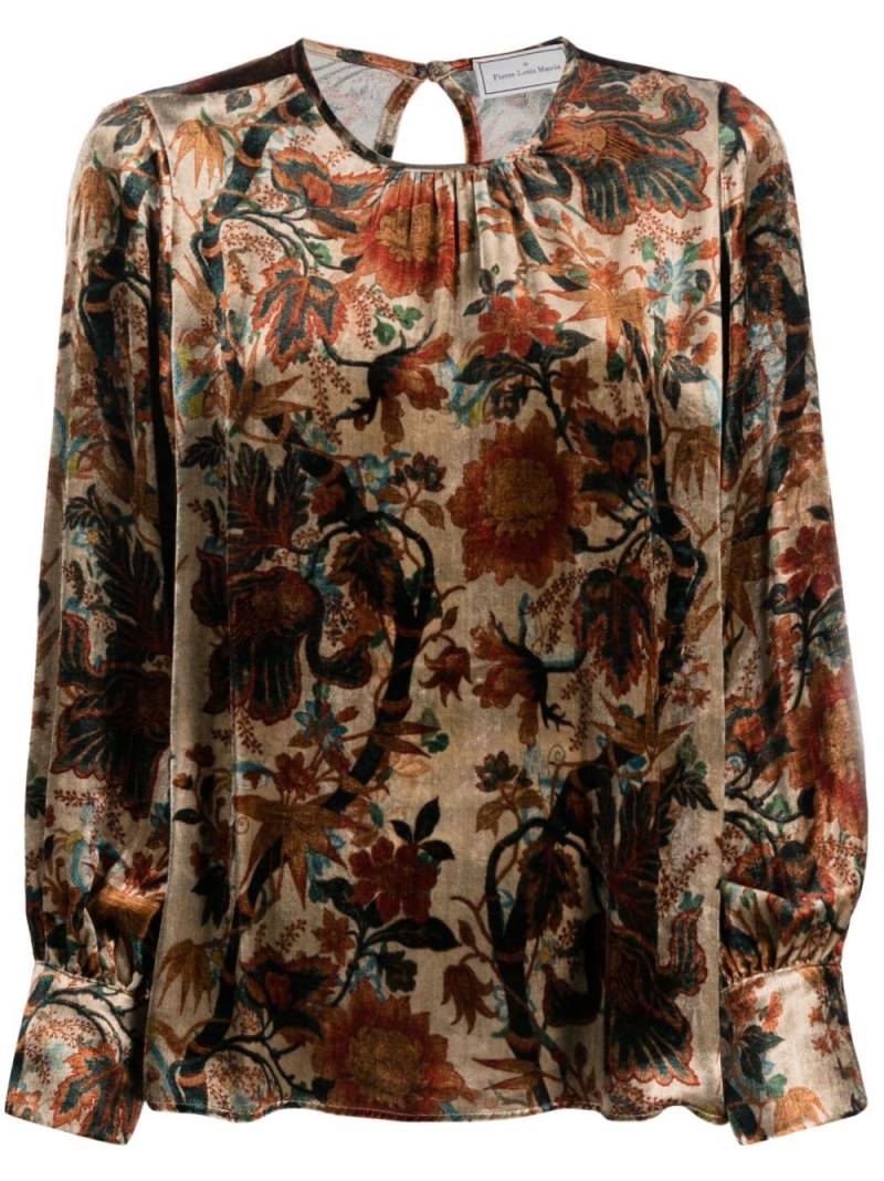 Pierre-Louis Mascia Kanpur velvet-effect blouse - Brown von Pierre-Louis Mascia