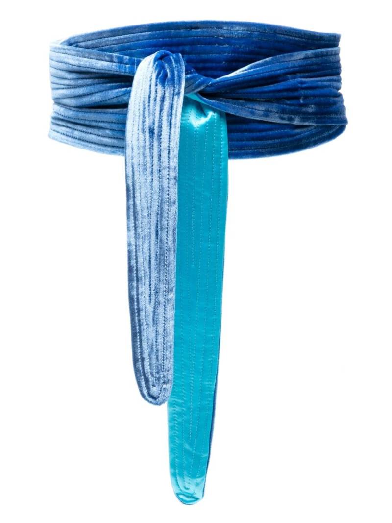 Pierre-Louis Mascia Turch velvet belt - Blue von Pierre-Louis Mascia