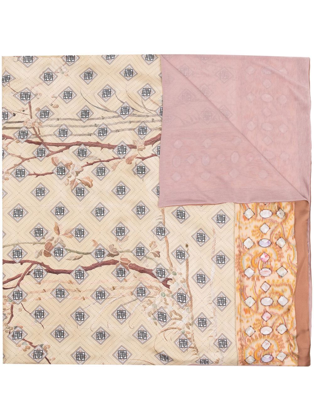 Pierre-Louis Mascia abstract-print silk scarf - Brown von Pierre-Louis Mascia