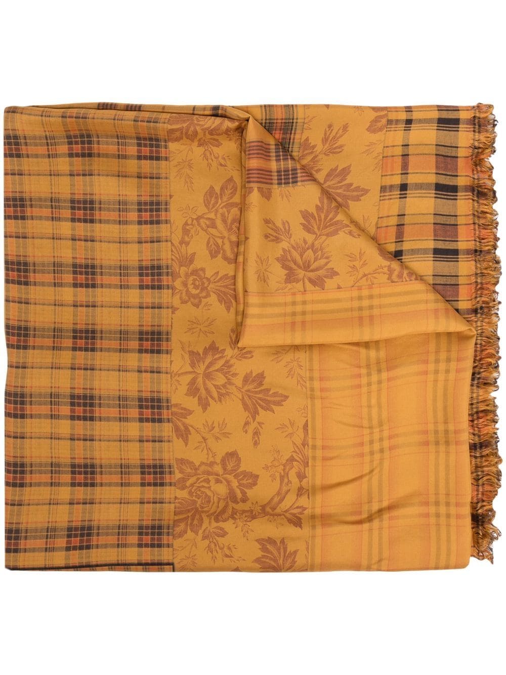 Pierre-Louis Mascia check-print silk scarf - Orange von Pierre-Louis Mascia