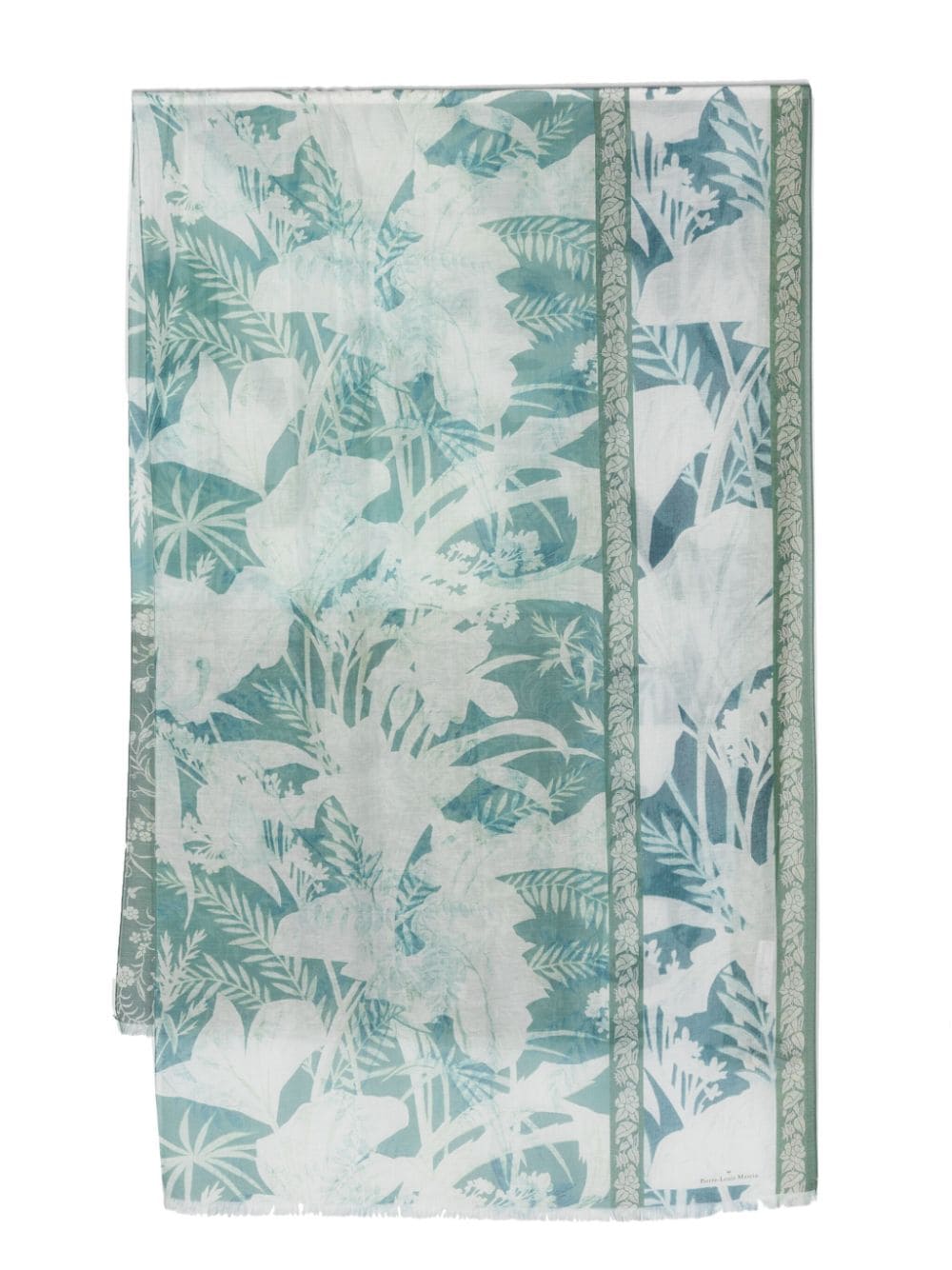 Pierre-Louis Mascia floral-print cotton-blend scarf - Green von Pierre-Louis Mascia