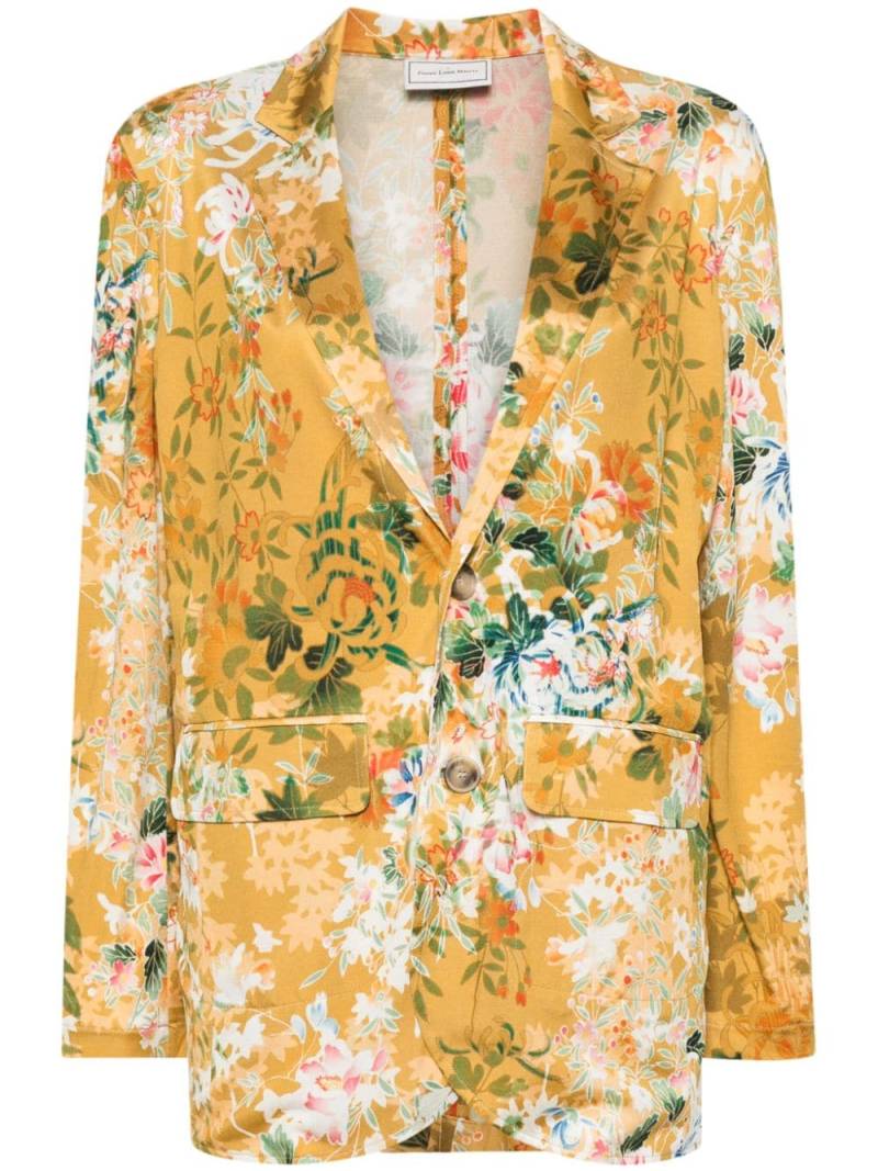 Pierre-Louis Mascia floral-print silk blazer - Yellow von Pierre-Louis Mascia