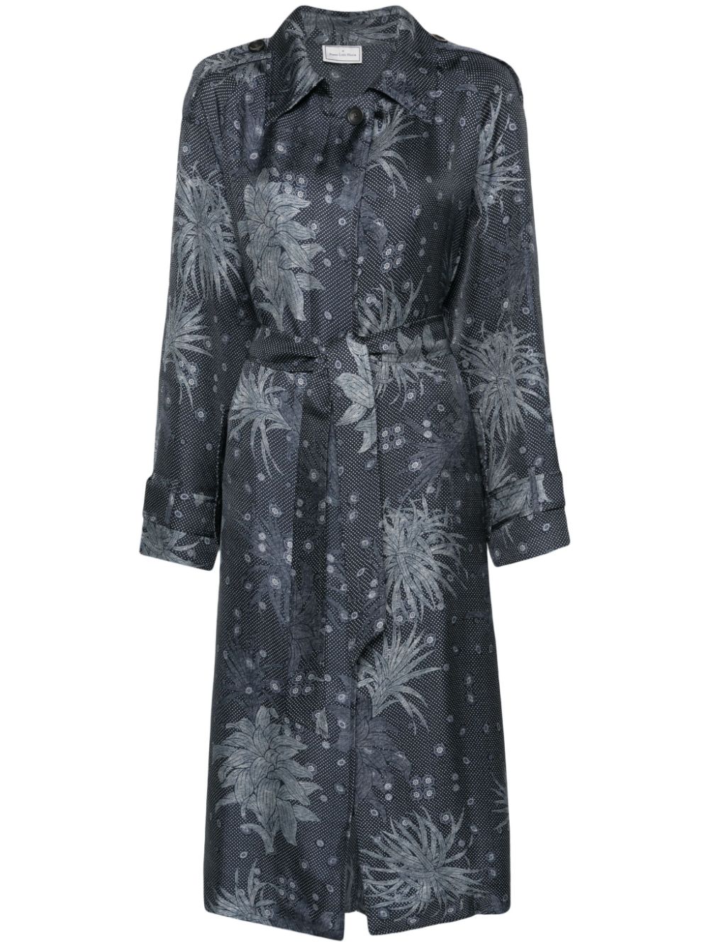 Pierre-Louis Mascia floral-print silk coat - Blue von Pierre-Louis Mascia