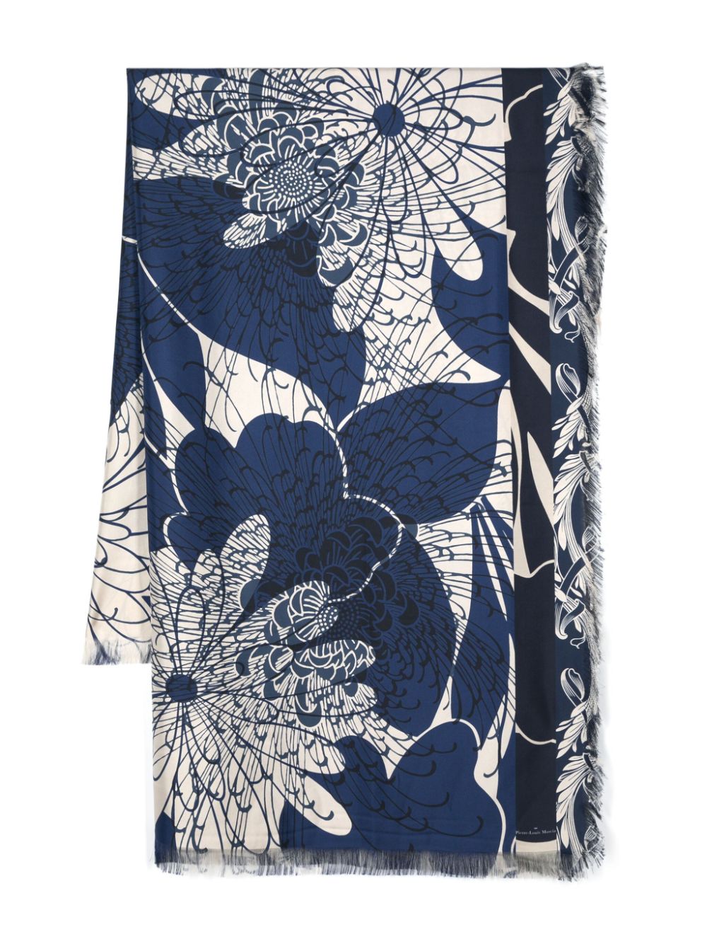 Pierre-Louis Mascia floral-print silk scarf - Blue von Pierre-Louis Mascia