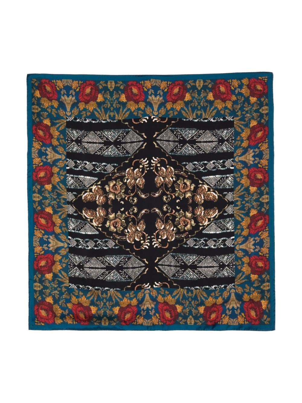Pierre-Louis Mascia floral-print silk scarf - Blue von Pierre-Louis Mascia