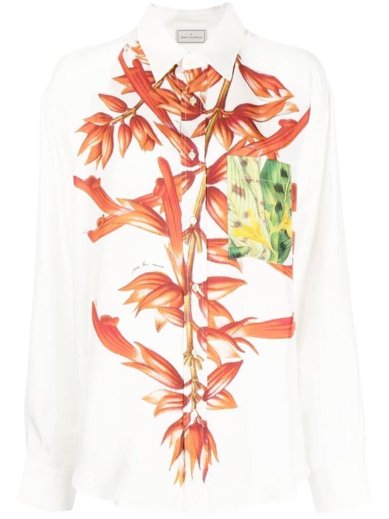 Pierre-Louis Mascia floral-print silk shirt - White von Pierre-Louis Mascia